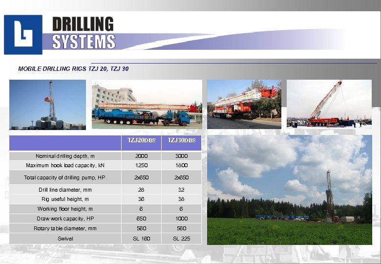  MOBILE DRILLING RIGS TZJ 20, TZJ 30 ТZJ 20 DBS ТZJ 30 DBS