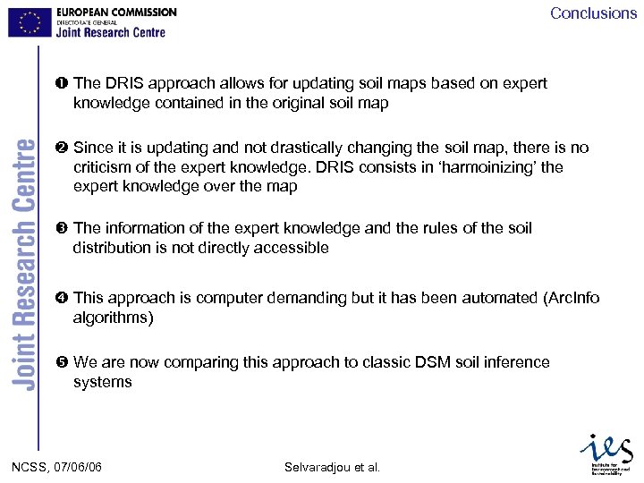 Conclusions The DRIS approach allows for updating soil maps based on expert knowledge contained