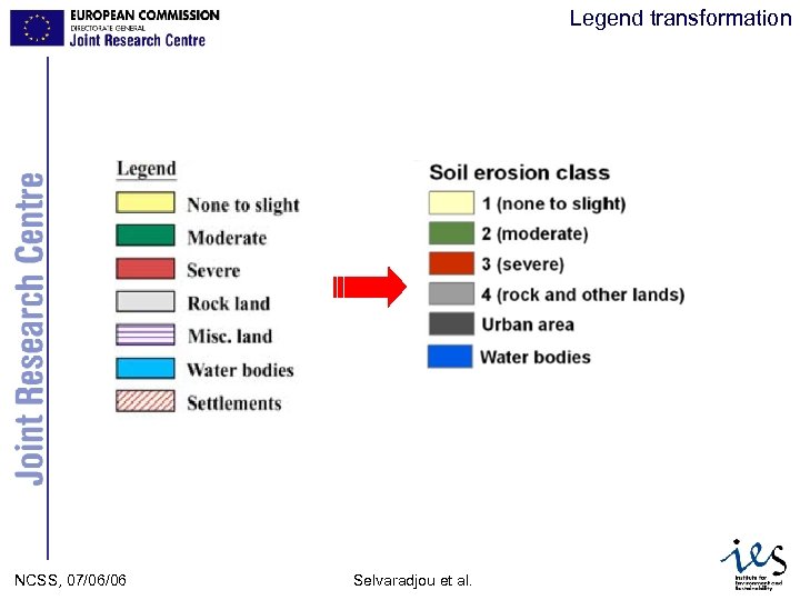 Legend transformation 3/16/2018 JRC Ispra NCSS, 07/06/06 - IES Selvaradjou et al. 