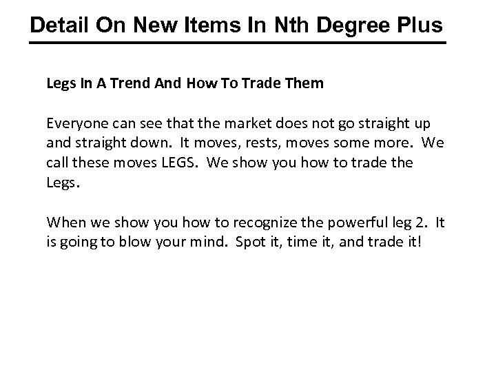 Detail On New Items In Nth Degree Plus Legs In A Trend And How