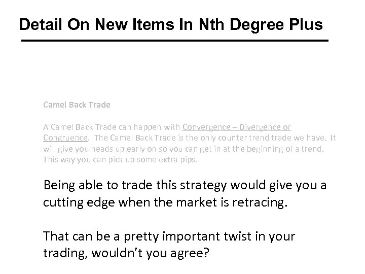 Detail On New Items In Nth Degree Plus Camel Back Trade A Camel Back