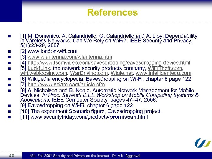 References n n n 58 [1] M. Domenico, A. Calandriello, G. Calandriello and A.