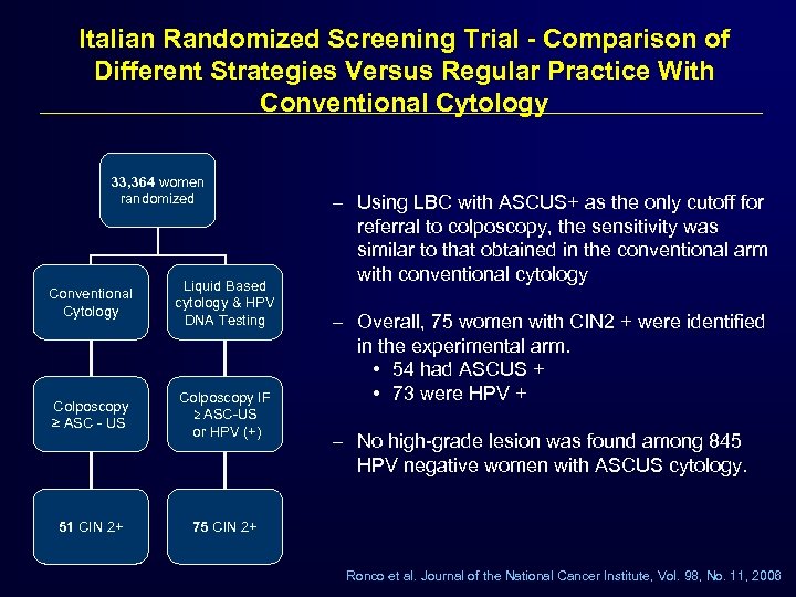 Italian Randomized Screening Trial - Comparison of Different Strategies Versus Regular Practice With Conventional