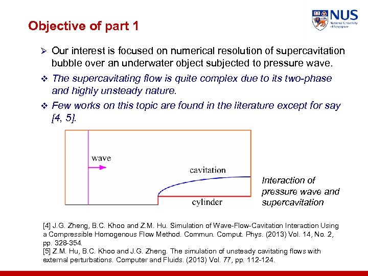 Objective of part 1 Ø Our interest is focused on numerical resolution of supercavitation