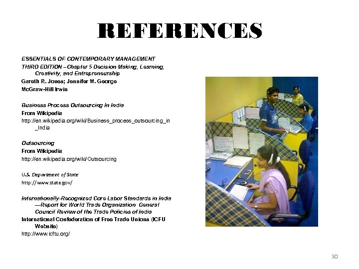 REFERENCES ESSENTIALS OF CONTEMPORARY MANAGEMENT THIRD EDITION –Chapter 5 Decision Making, Learning, Creativity, and