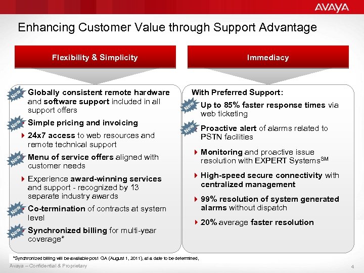 Enhancing Customer Value through Support Advantage Flexibility & Simplicity 4 Globally consistent remote hardware