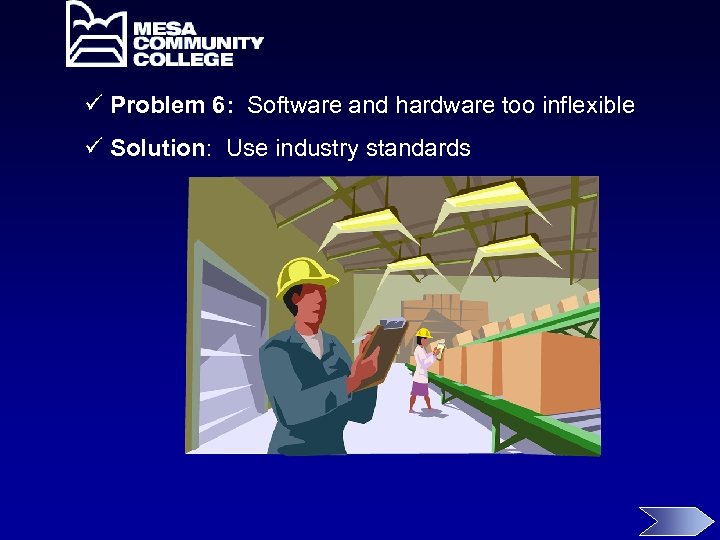 ü Problem 6: Software and hardware too inflexible ü Solution: Use industry standards 