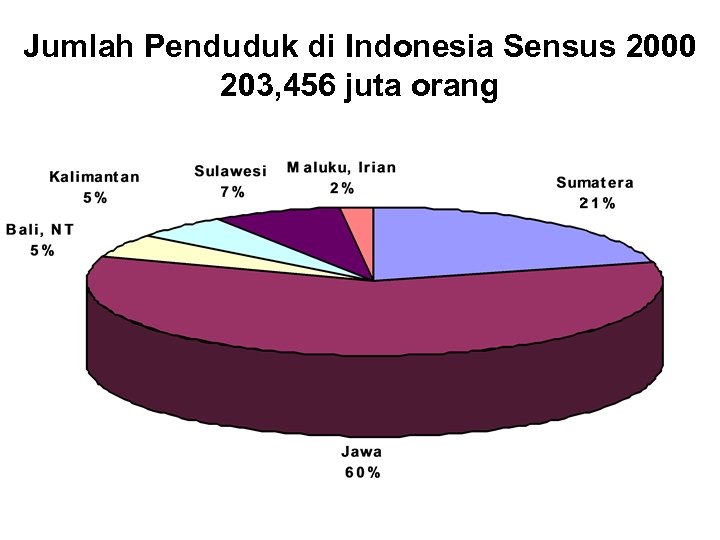 Jumlah Penduduk di Indonesia Sensus 2000 203, 456 juta orang 