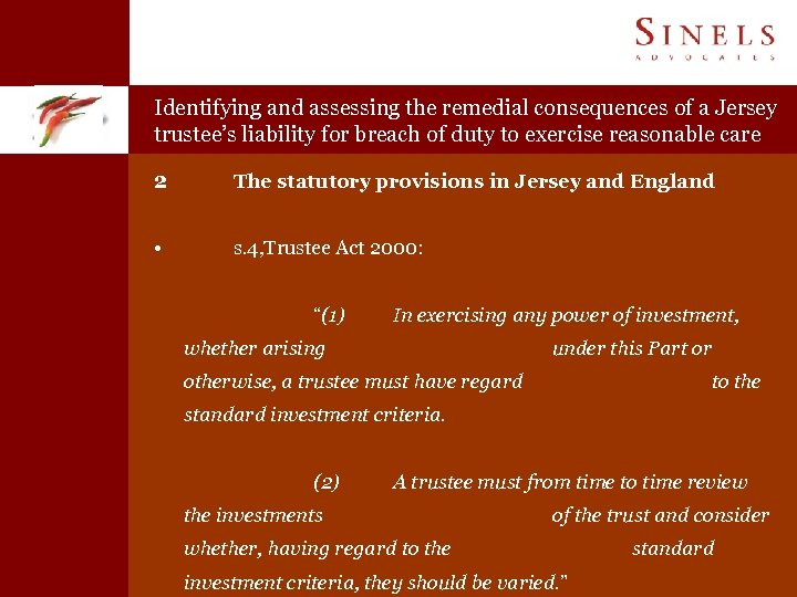 Identifying and assessing the remedial consequences of a Jersey trustee’s liability for breach of