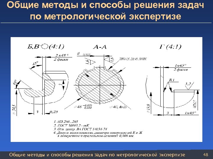 Общие методы и способы решения задач по метрологической экспертизе 48 
