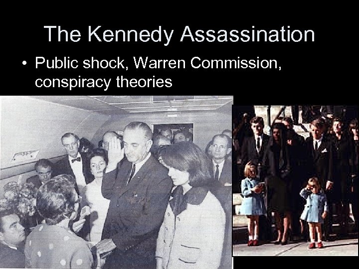 The Kennedy Assassination • Public shock, Warren Commission, conspiracy theories 