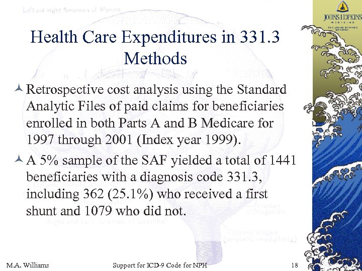 Health Care Expenditures in 331. 3 Methods © Retrospective cost analysis using the Standard