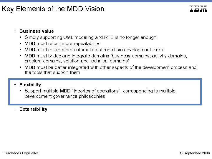 Key Elements of the MDD Vision • Business value • Simply supporting UML modeling