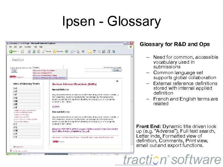 Ipsen - Glossary for R&D and Ops – Need for common, accessible vocabulary used