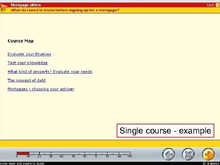 Single course - example 15 