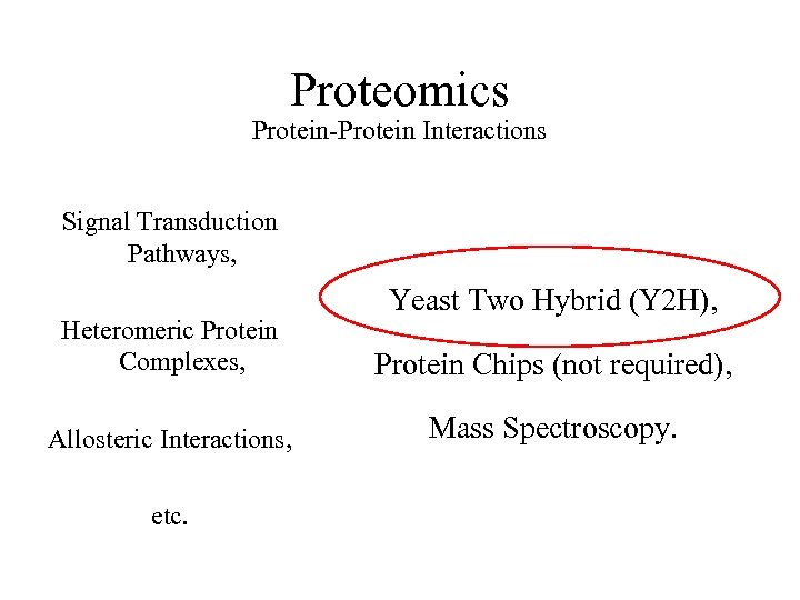 Proteomics Protein-Protein Interactions Signal Transduction Pathways, Yeast Two Hybrid (Y 2 H), Heteromeric Protein