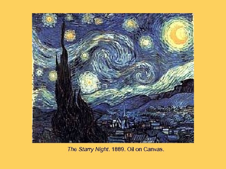 The Starry Night. 1889. Oil on Canvas. 