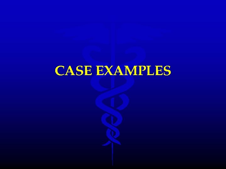 CASE EXAMPLES 