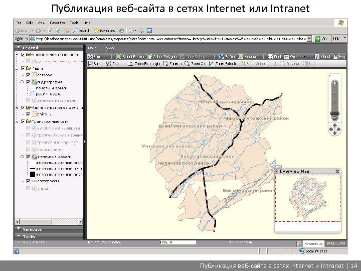 Публикация веб-сайта в сетях Internet или Intranet Публикация веб-сайта в сетях Internet и Intranet