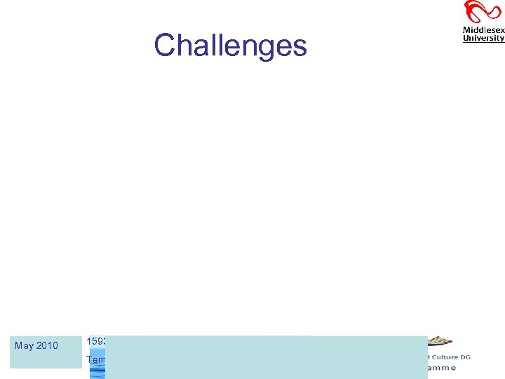 Challenges May 2010 159311 -TEMPUS-1 -2009 -IT-TEMPUS-JPCR Tempus project “NETWATER” 