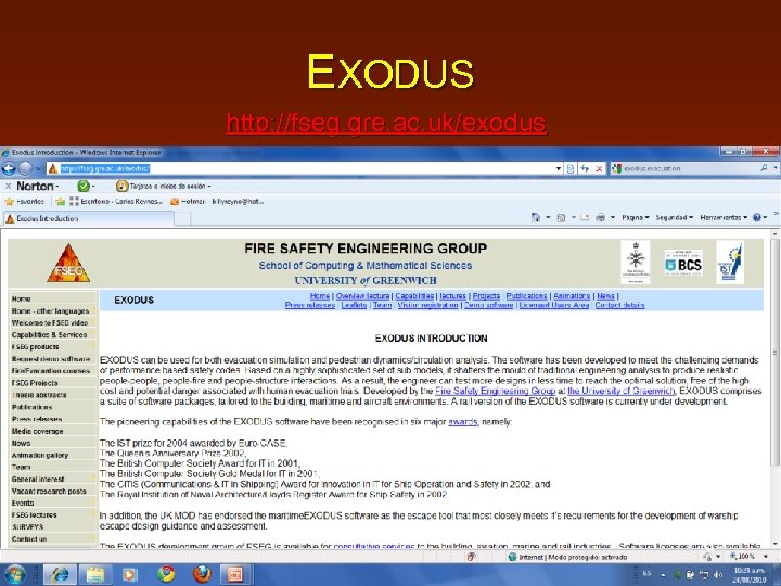 EXODUS http: //fseg. gre. ac. uk/exodus 14 