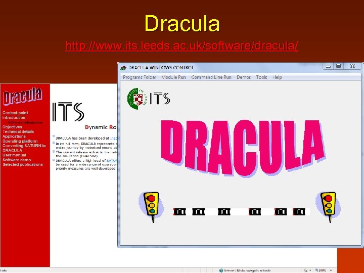 Dracula http: //www. its. leeds. ac. uk/software/dracula/ http: //www. its. leeds. ac. uk/software/dracula 59