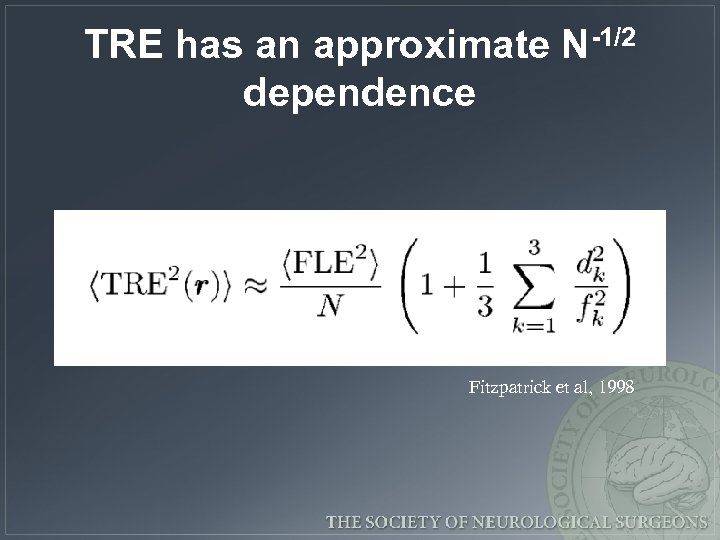 TRE has an approximate N-1/2 dependence Fitzpatrick et al, 1998 