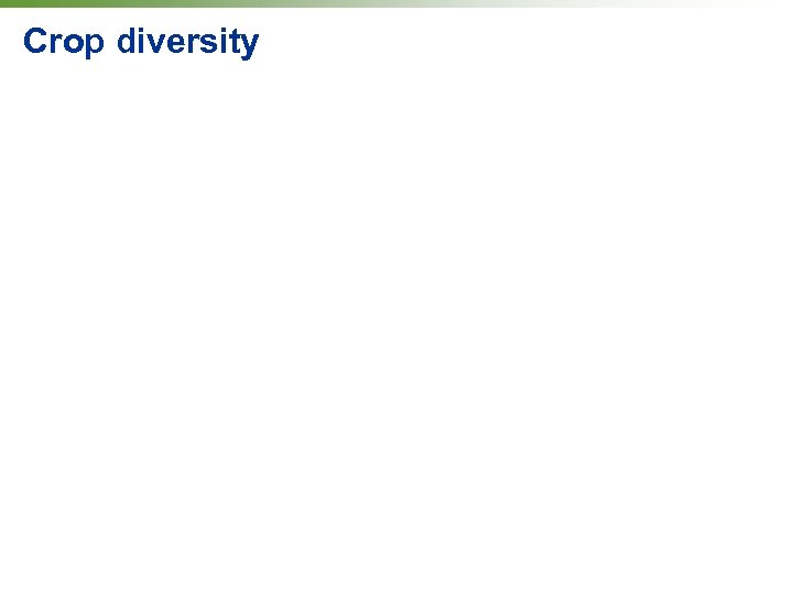 Crop diversity 