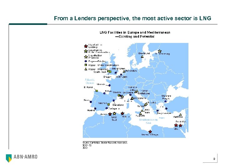 From a Lenders perspective, the most active sector is LNG 9 