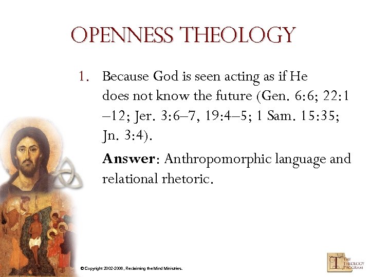 Openness Theology 1. Because God is seen acting as if He does not know