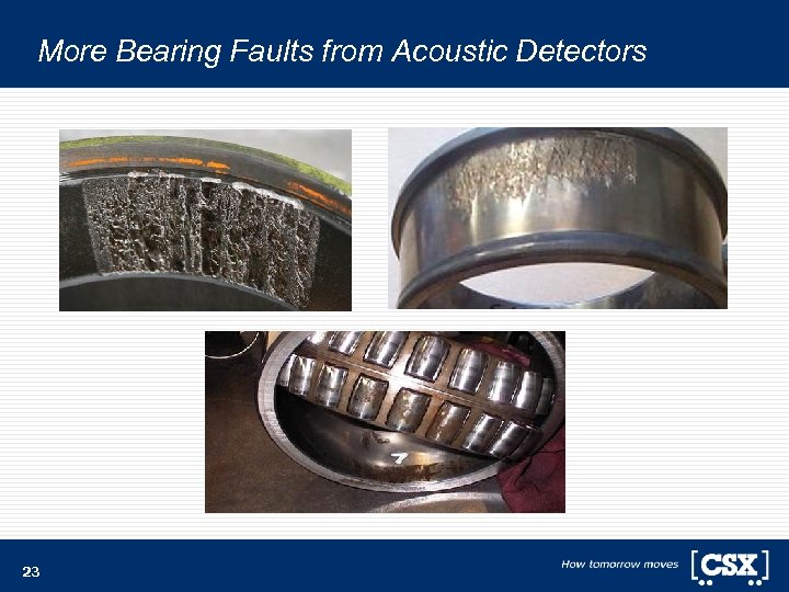 More Bearing Faults from Acoustic Detectors 23 