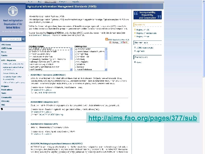 http: //aims. fao. org/pages/377/sub Rough Guide to Image Management CILIP, 31 March 2010 