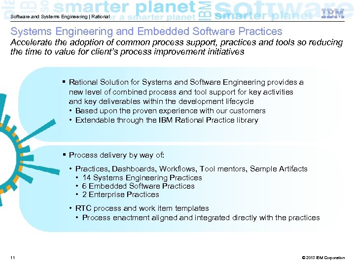 Software and Systems Engineering | Rational Systems Engineering and Embedded Software Practices Accelerate the