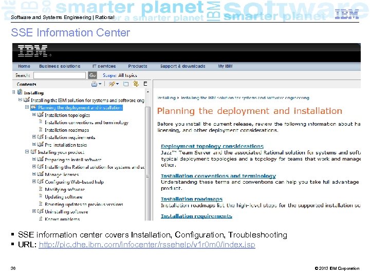 Software and Systems Engineering | Rational SSE Information Center SSE information center covers Installation,
