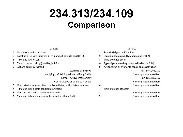 234. 313/234. 109 Comparison 