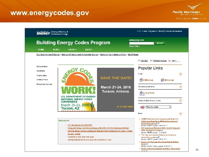 www. energycodes. gov Building Energy Codes Program 56 