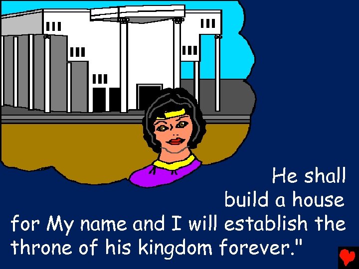 He shall build a house for My name and I will establish the throne
