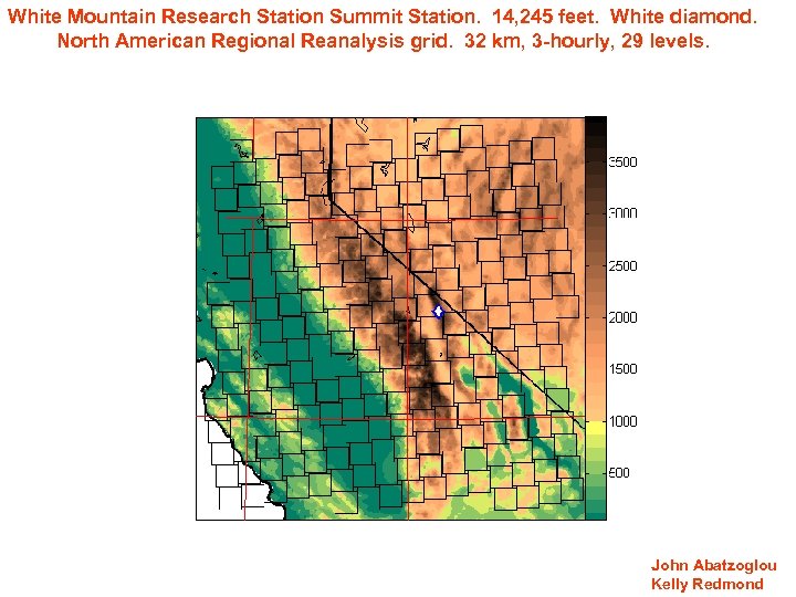 White Mountain Research Station Summit Station. 14, 245 feet. White diamond. North American Regional