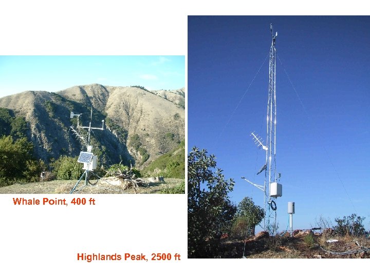 Whale Point, 400 ft Highlands Peak, 2500 ft 