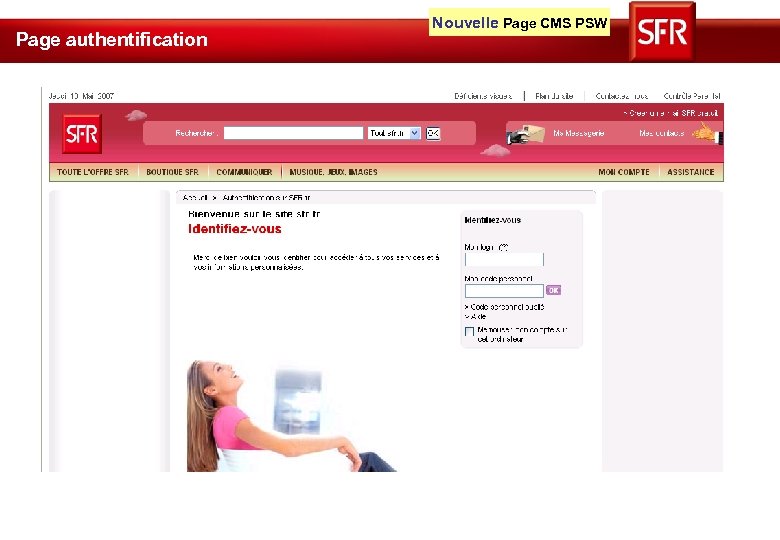 Page authentification Nouvelle Page CMS PSW 