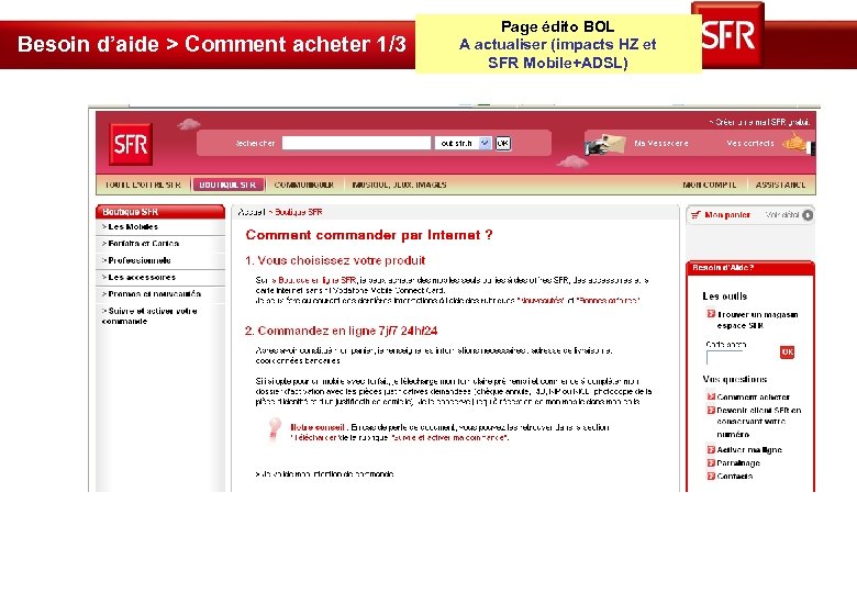 Besoin d’aide > Comment acheter 1/3 Page édito BOL A actualiser (impacts HZ et