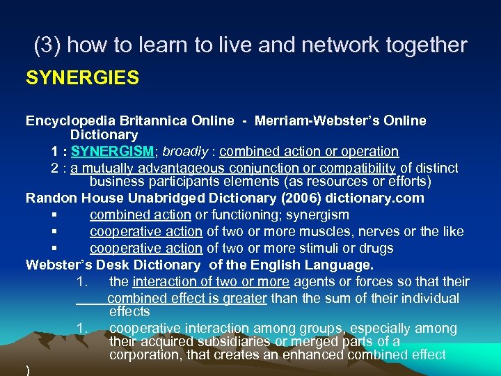 (3) how to learn to live and network together SYNERGIES Encyclopedia Britannica Online -