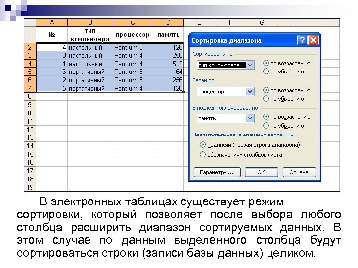 Картинка сортировка данных