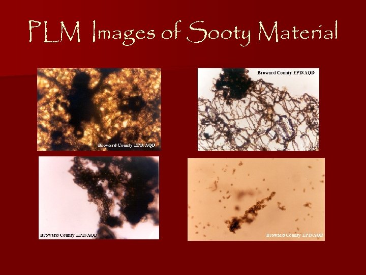 PLM Images of Sooty Material 