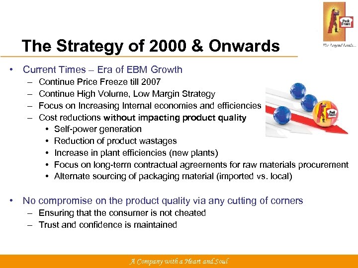 The Strategy of 2000 & Onwards • Current Times – Era of EBM Growth