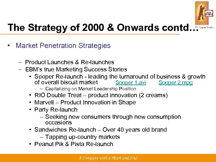 The Strategy of 2000 & Onwards contd… • Market Penetration Strategies – Product Launches