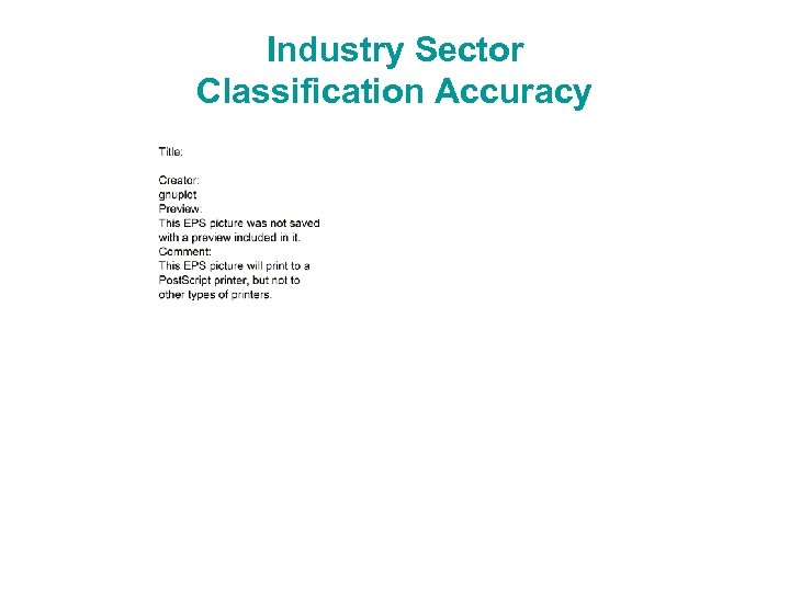 Industry Sector Classification Accuracy 