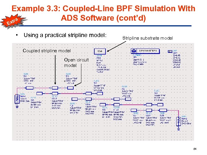 Example 3. 3: Coupled-Line BPF Simulation With ADS Software (cont’d) a xtr E •