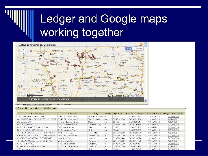 Ledger and Google maps working together 