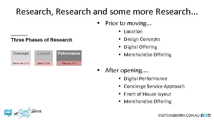 Research, Research and some more Research. . . • Prior to moving. . .